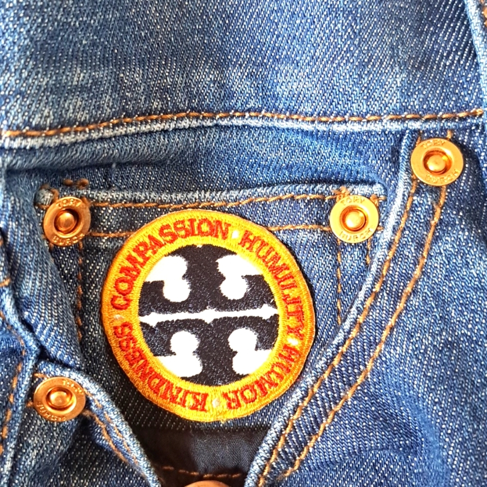 Tory Burch Embroidered Patchwork Denim Shorts - image 6